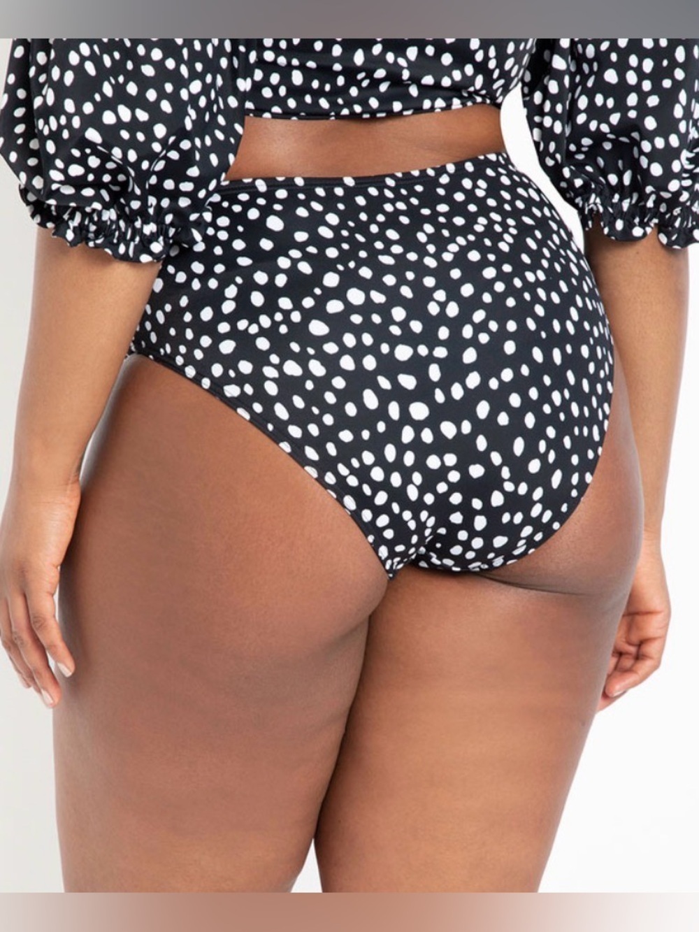 NWT Eloquii Black and White Swim Bottoms Size US 24